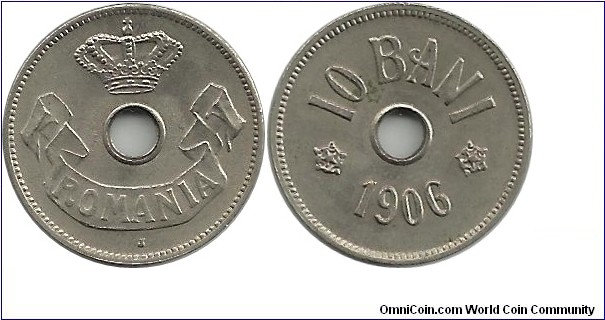 Romania 10 bani 1906J