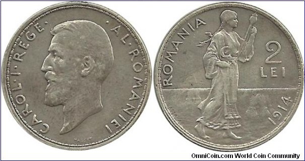 Romania 2 Lei 1914