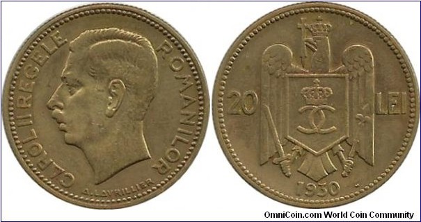 Romania 20 Lei 1930H - Heaton Mint struck at Birmingham-England