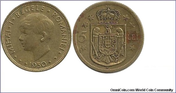 Romania 5 Lei 1930H