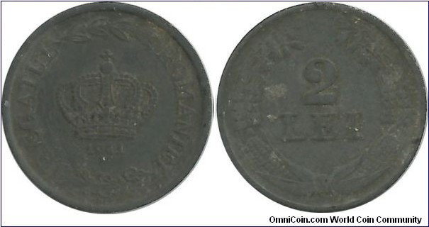 Romania 2 Lei 1941(Zn)
