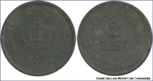 Romania 2 Lei 1941(Zn)