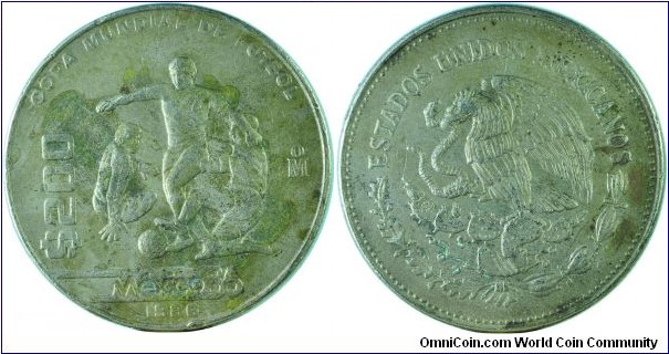 Mexico200Pesos-SoccerWlrldCup-km525-1986