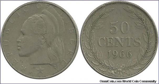 Liberia 50 Cents 1966