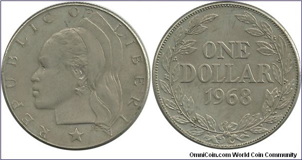 Liberia 1 Dollar 1968
