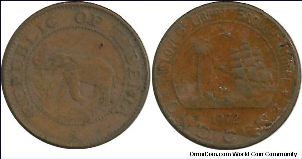 Liberia 1 Cent 1972