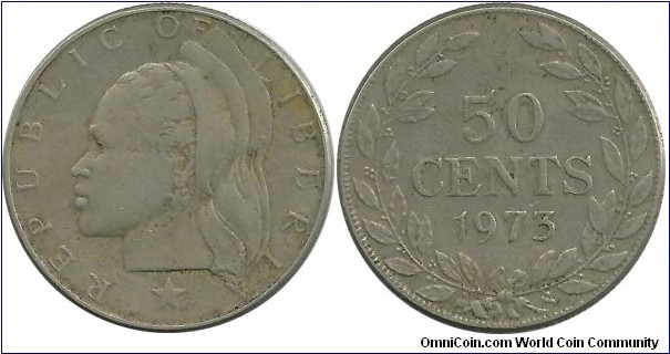 Liberia 50 Cents 1973