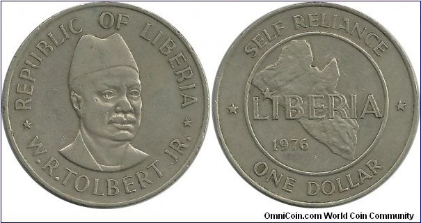 Liberia 1 Dollar 1976