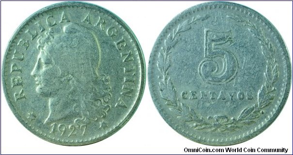 Argentina5Centavos-km34-1927