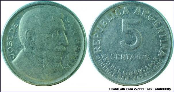 Argentina5Centavos-km43-1950