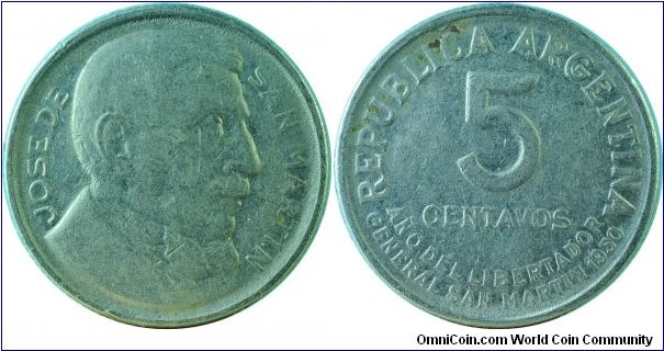 Argentina5Centavos-km43-1950