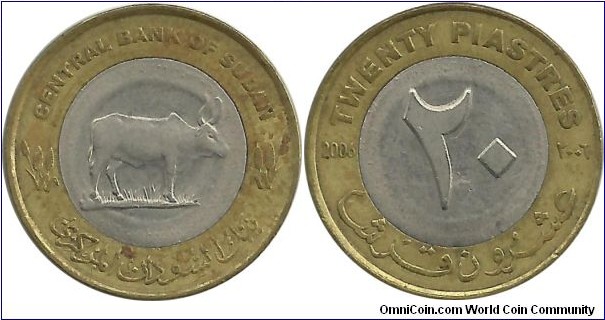Sudan 20 Piastres 2006