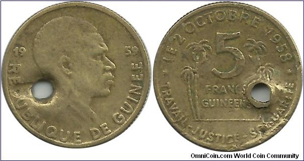 Guinea 5 Francs 1959