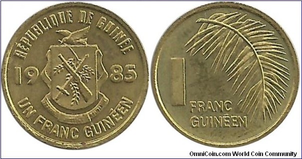 Guinea 1 Franc 1985
