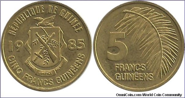 Guinea 5 Francs 1985