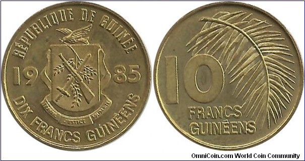 Guinea 10 Francs 1985