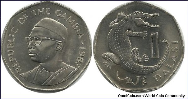 Gambia 1 Dalasi 1987