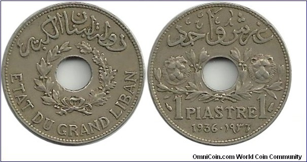 Lebanon 1 Piastre 1936