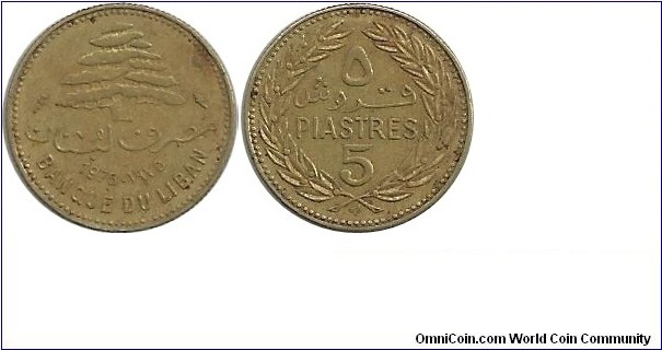 Lebanon 5 Piastres 1975