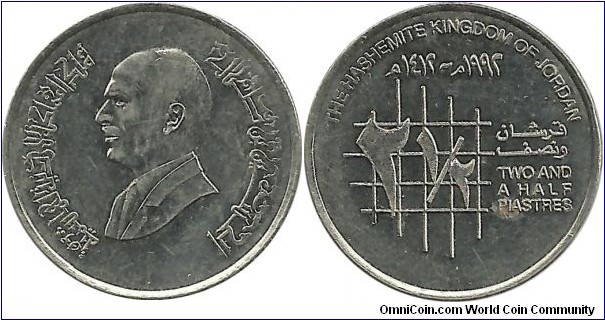 Jordan 2 ½ Piastres 1992