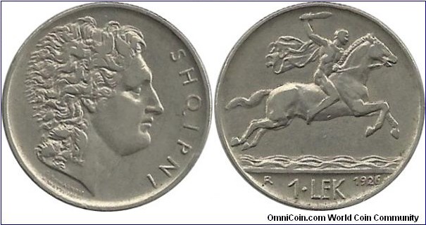 Albania 1 Lek 1926R