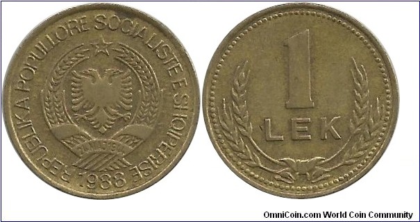 Albania 1 Lek 1988