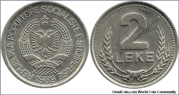 Albania 2 Lek 1988