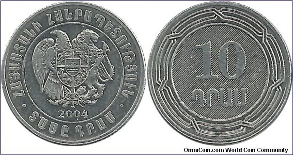 Armenia 10 Dram 2004