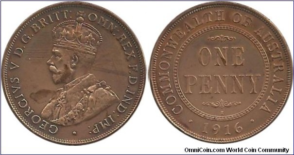 Australia 1 Penny 1916