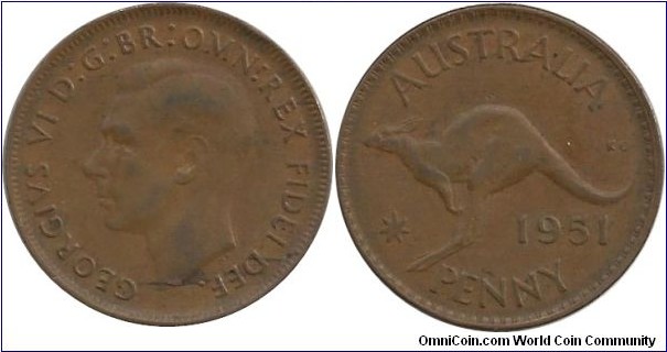 Australia 1 Penny 1951