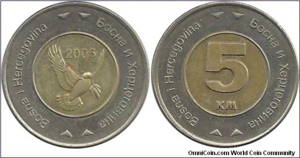 BHerzegovina 5 KM
(Konvertible Marka) 2005