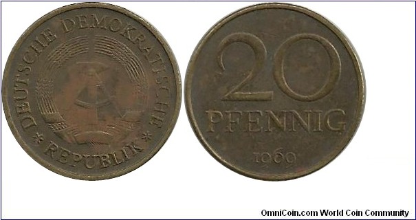 DDR 20 Pfennig 1969