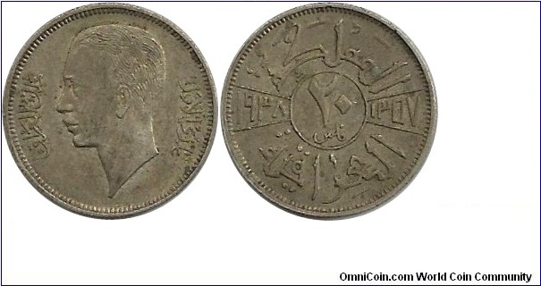 Iraq 20 Fils 1938