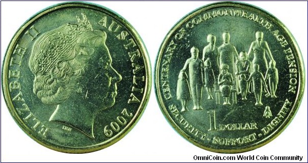 Australia1Dollar-CommonwealthAgePension-km(--)-2009