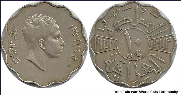 Iraq 10 Fils 1953