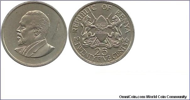 Kenya 25 Cents 1966