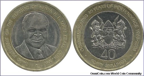 Kenya 40 Shillings 2003