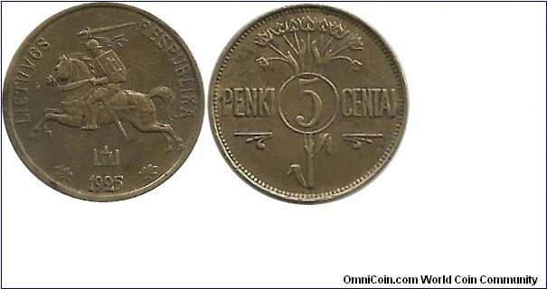 Lietuva 5 Centai 1925