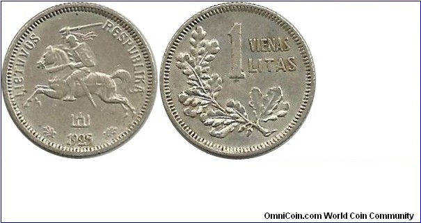 Lietuva 1 Litas 1925