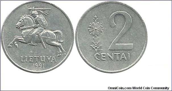 Lietuva 2 Centai 1991