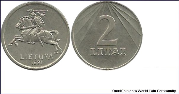 Lietuva 2 Litai 1991