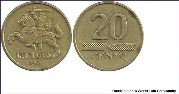 Lietuva 20 Centu 1997