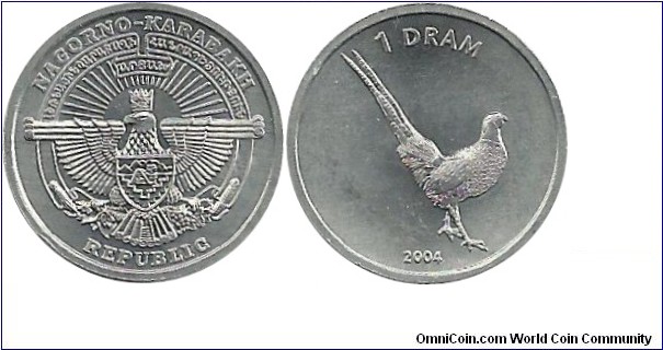 NKarabagRepublic 1 Dram 2004 (Bird)