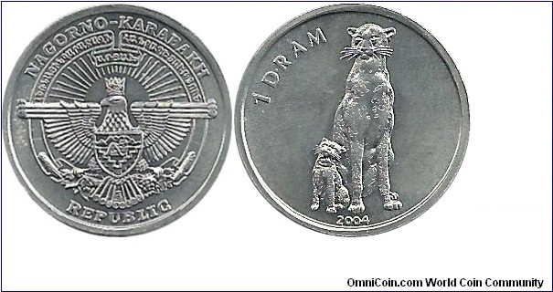 NKarabagRepublic 1 Dram 2004 (Puma)