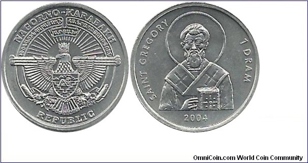 NKarabagRepublic 1 Dram 2004 (StGregory)