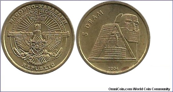 NKarabagRepublic 5 Dram 2004 (2Faces)