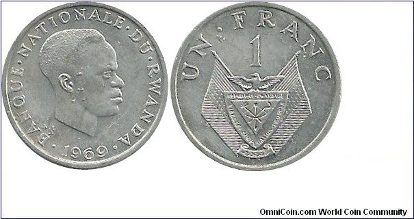 Rwanda 1 Franc 1969
