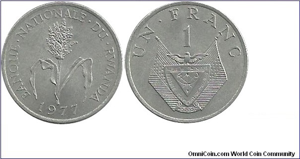 Rwanda 1 Franc 1977