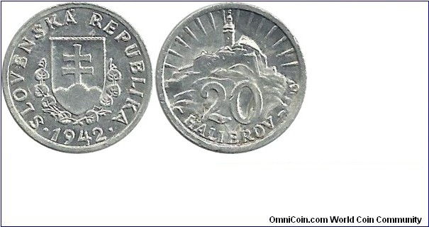 Slovakia 20 Halierov 1942