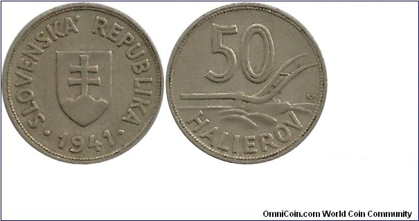 Slovakia 50 Halierov 1941